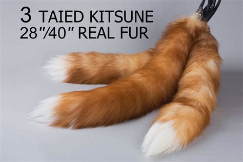 butt olug tail|3 Tailed Kitsune Custom Tails 